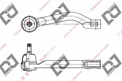 DJ PARTS de1316 -  Наконечник поперечной рулевой тяги